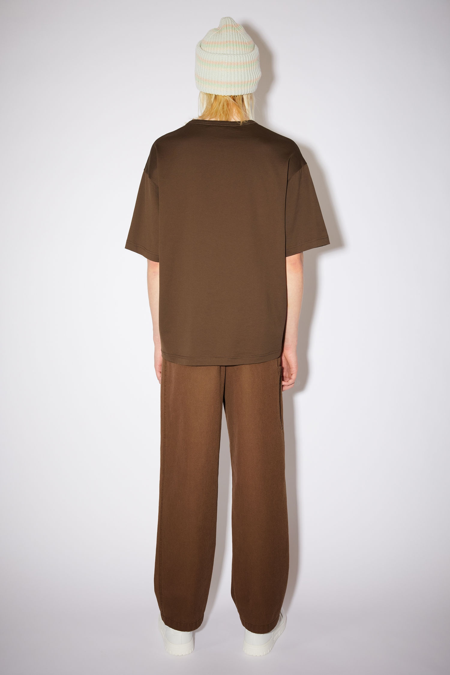 Face patch t-shirt - Chestnut brown - 3