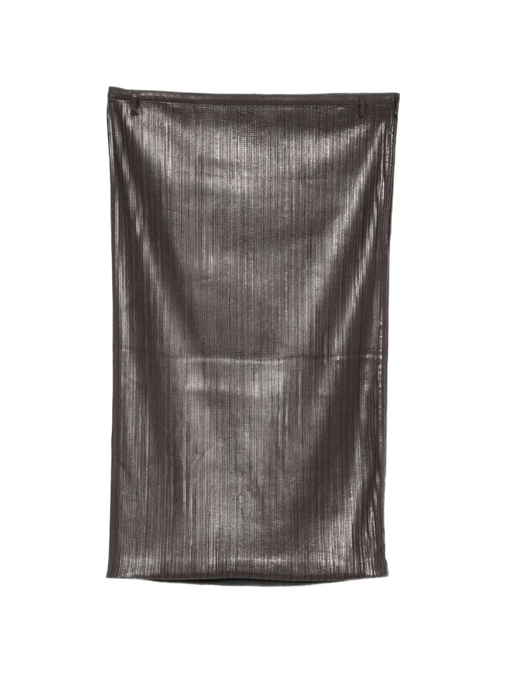 leather-embroidered midi skirt - 1