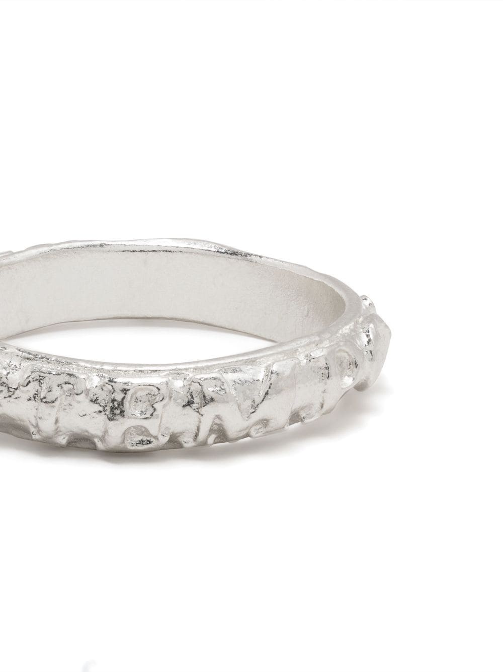 Amore embossed sterling-silver ring - 3