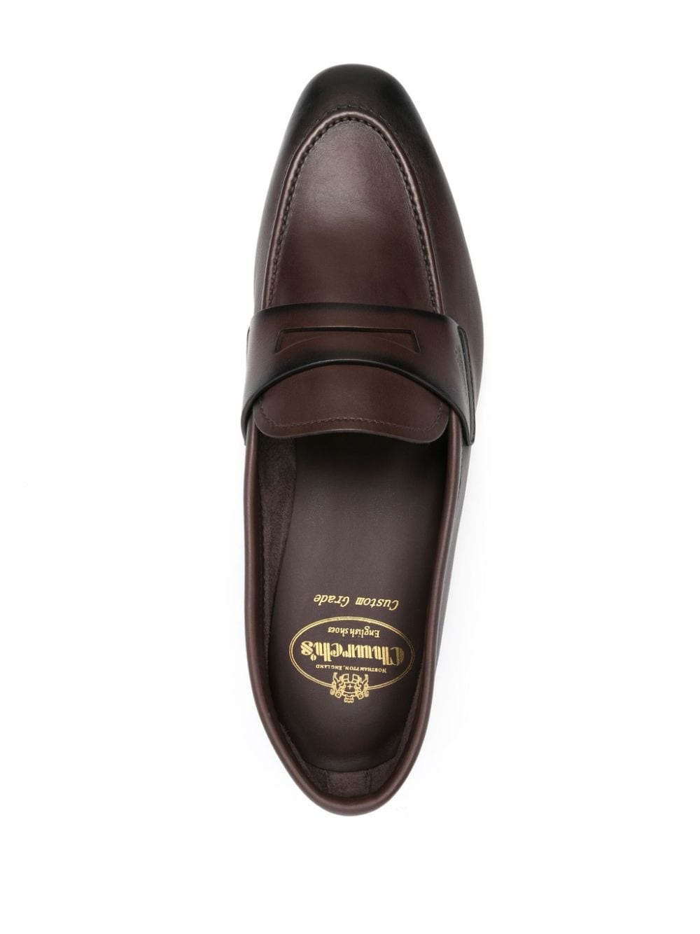penny-slot leather loafers - 4