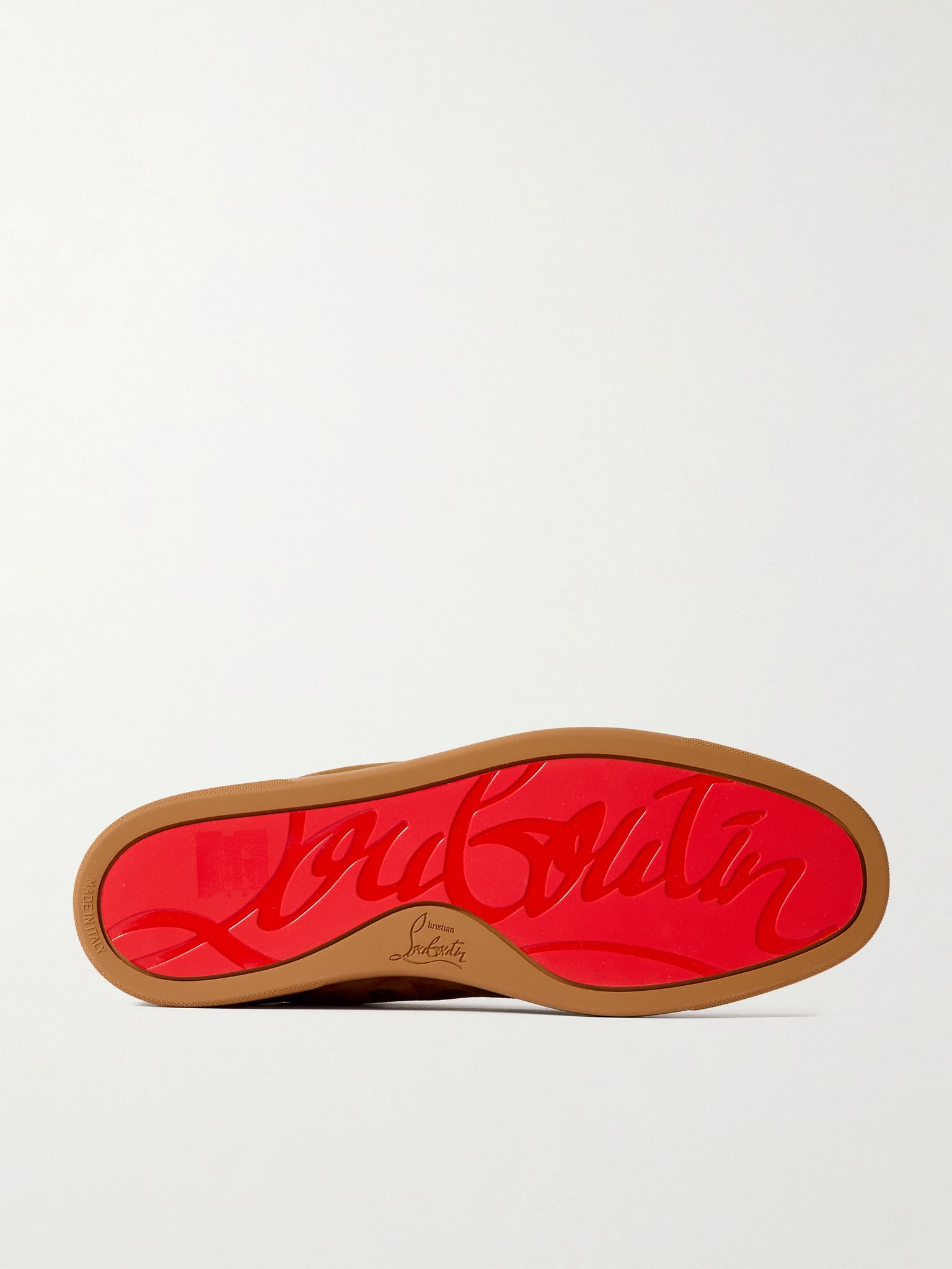 Louis Junior Grosgrain-Trimmed Suede Sneakers Brown - 3