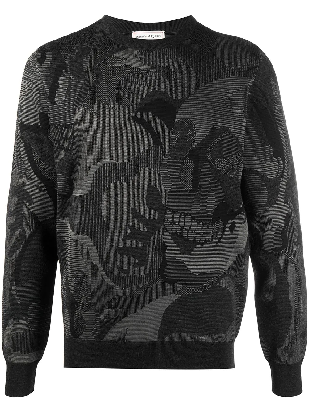 abstract-print long-sleeve sweatshirt - 1
