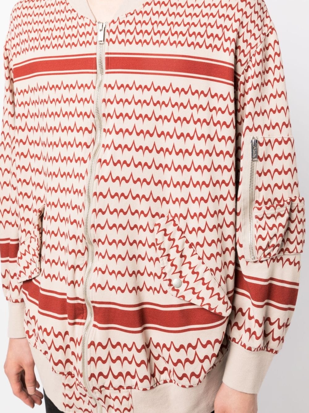 graphic-print zip-up sweatshirt - 5
