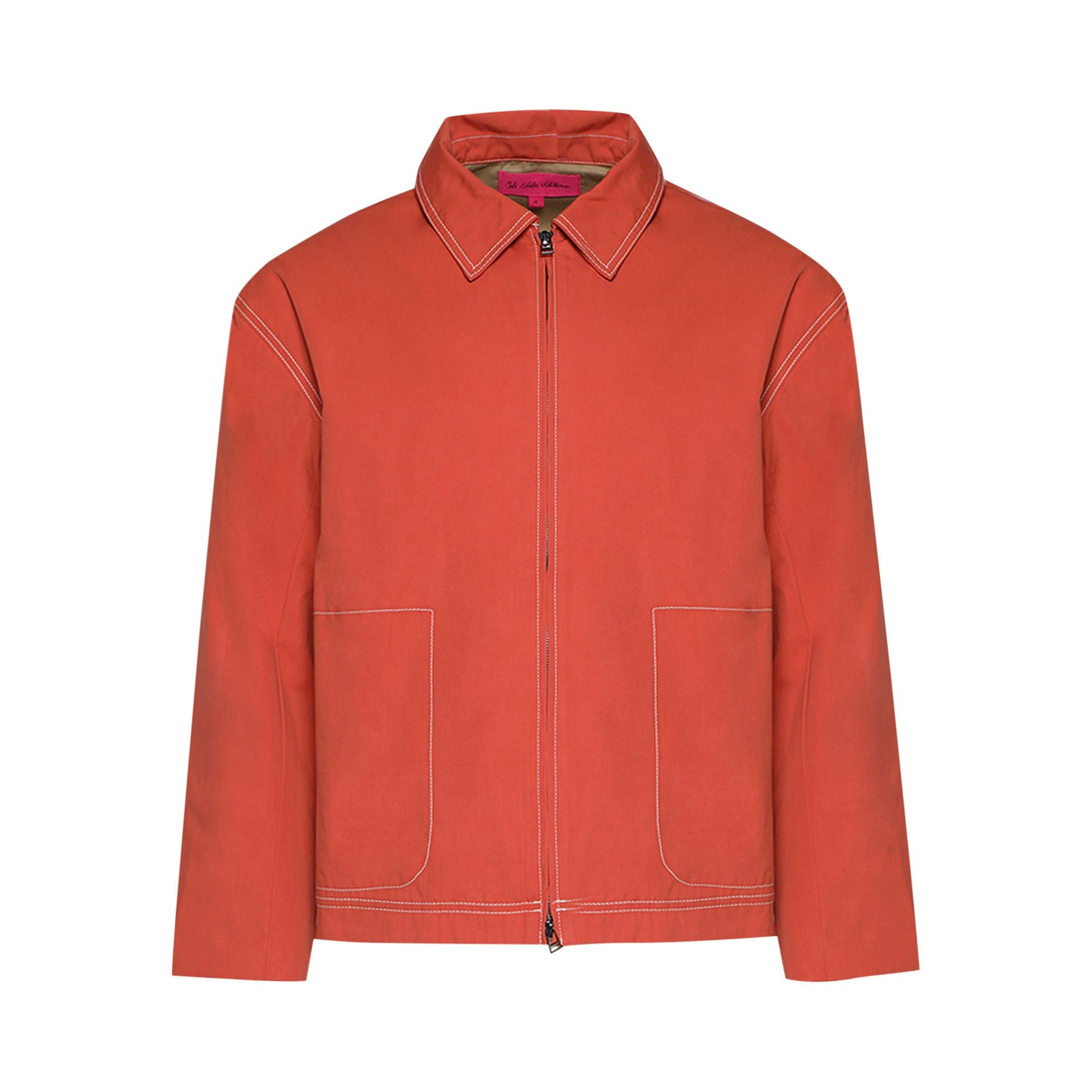 The Elder Statesman Silvano Cruiser Jacket 'Filthy Orange' - 1