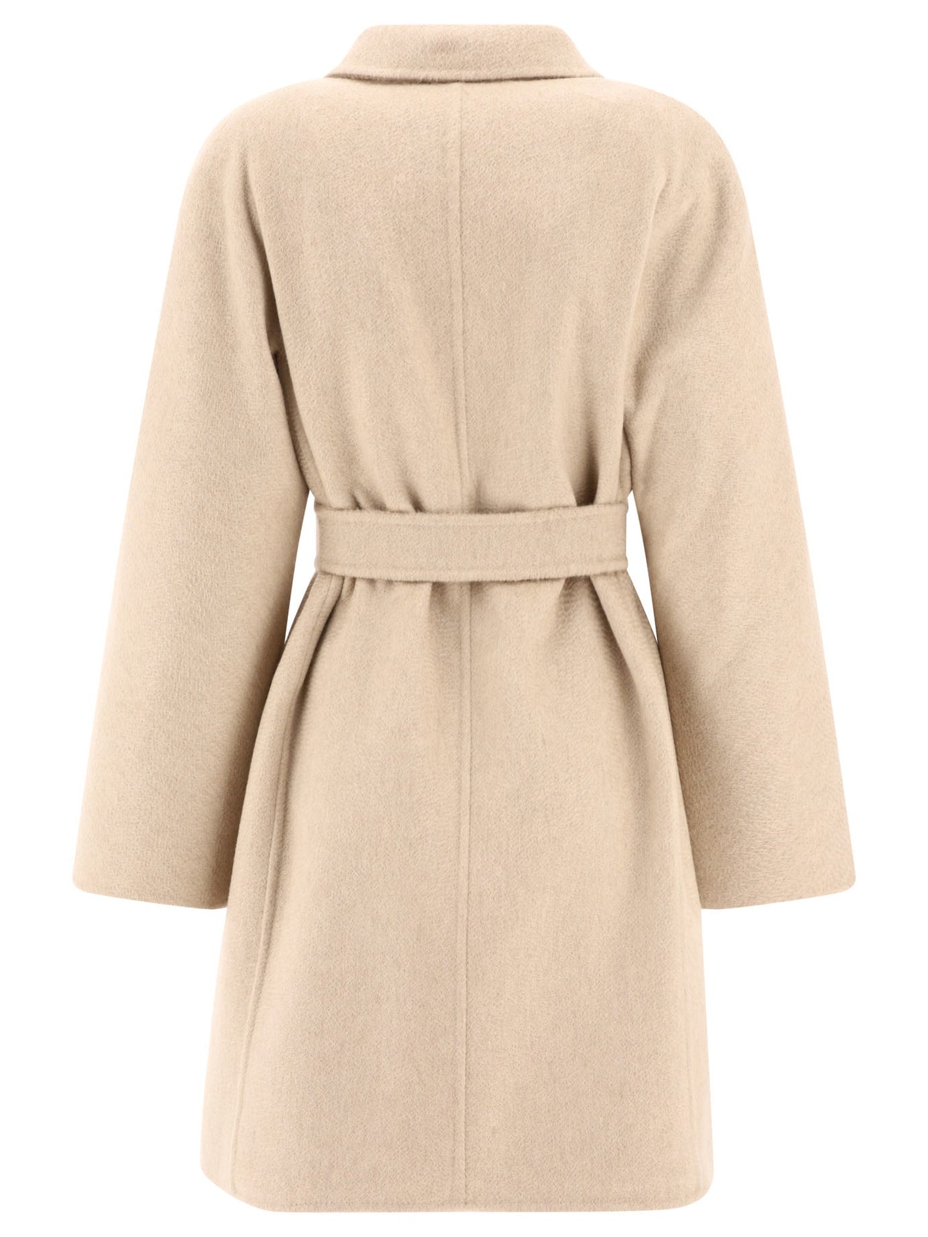 Short Cashmere Wrap Coat Coats Beige - 2