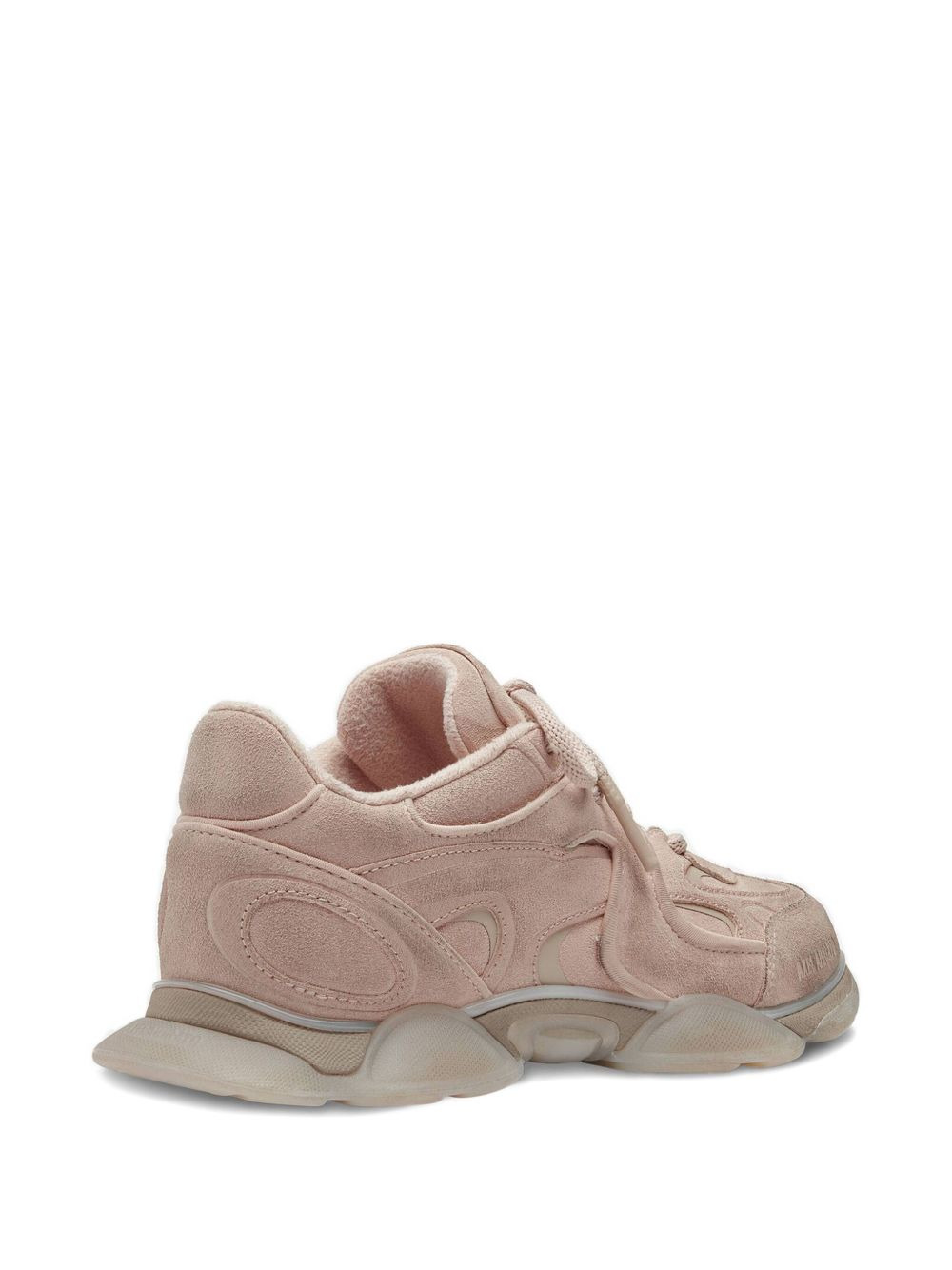suede panelled lace-up sneakers - 3