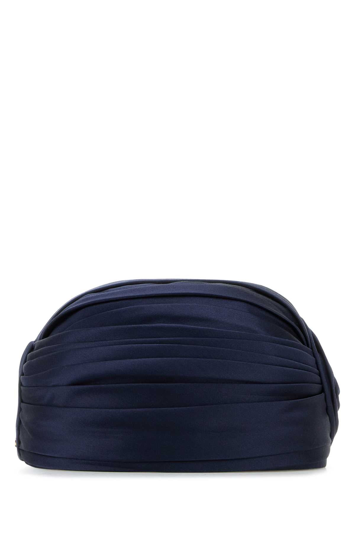 Valentino Garavani Women Midnight Blue Satin Turban - 2