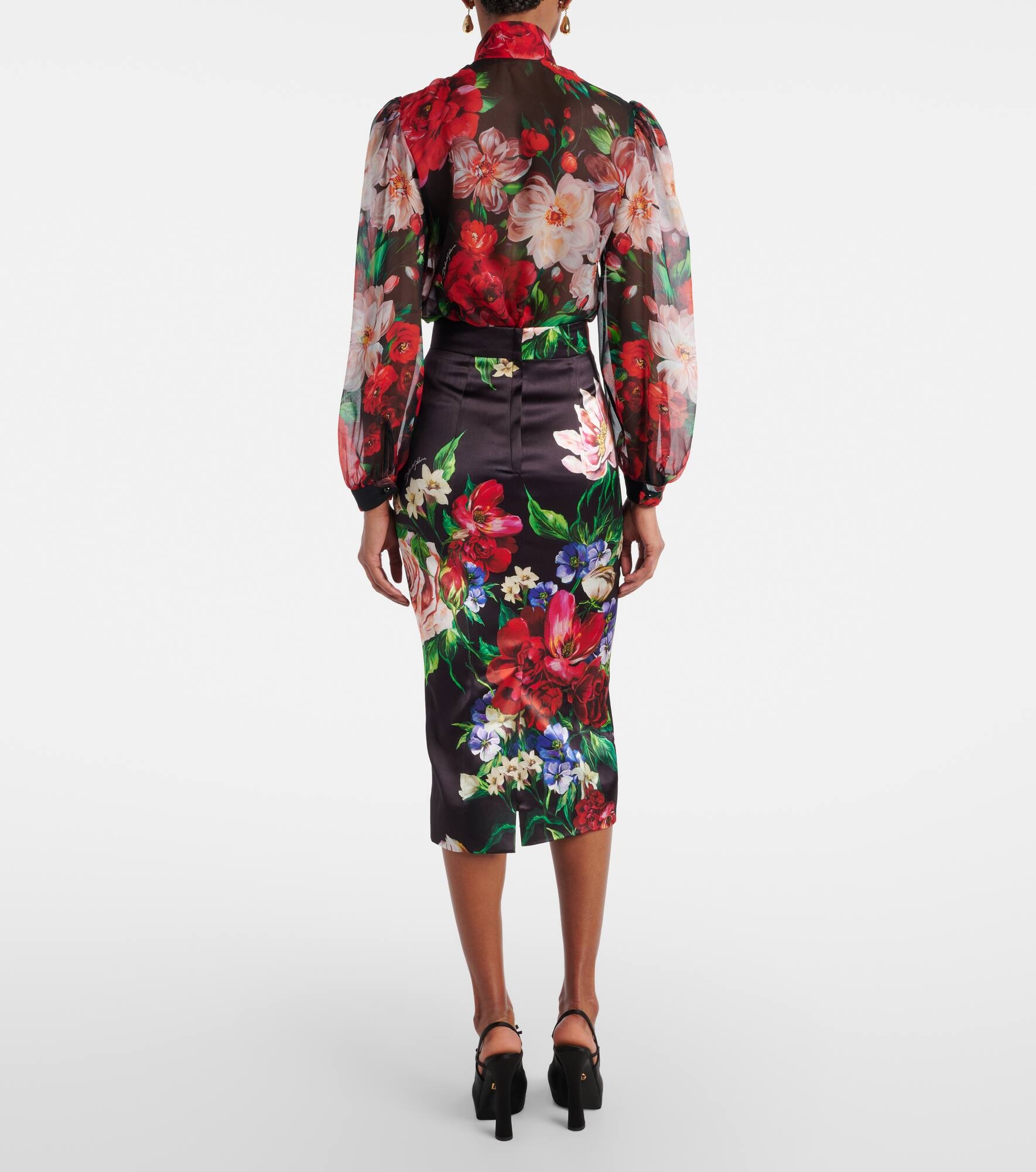Floral midi skirt - 3