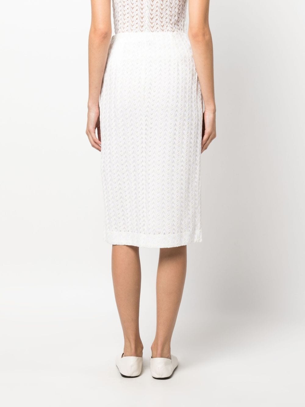 zigzag-woven skirt - 4
