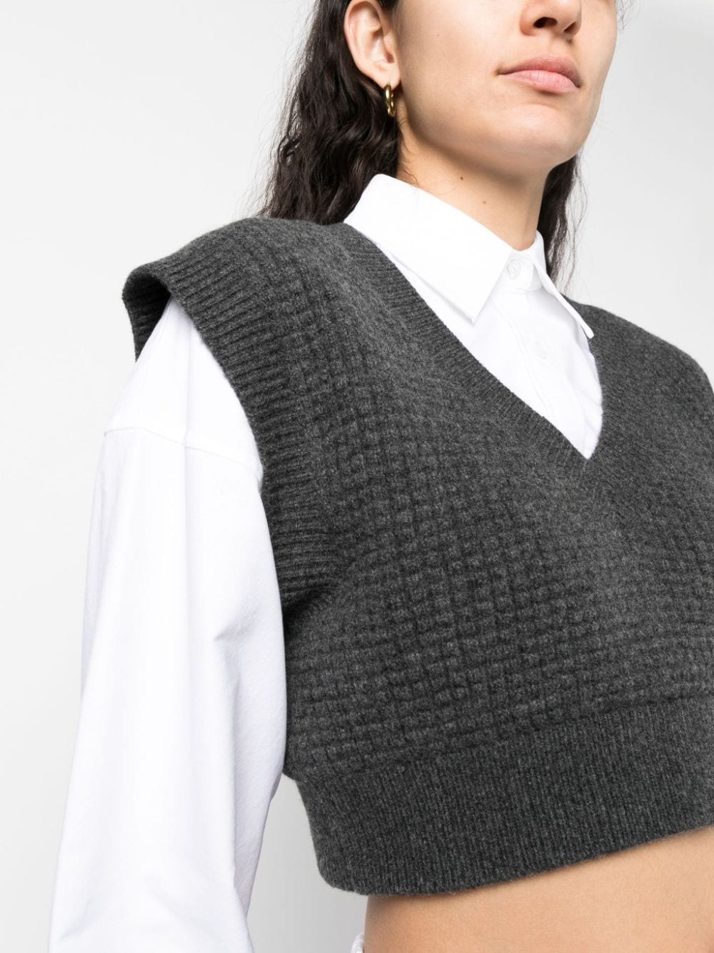 layered knitted vest - 5