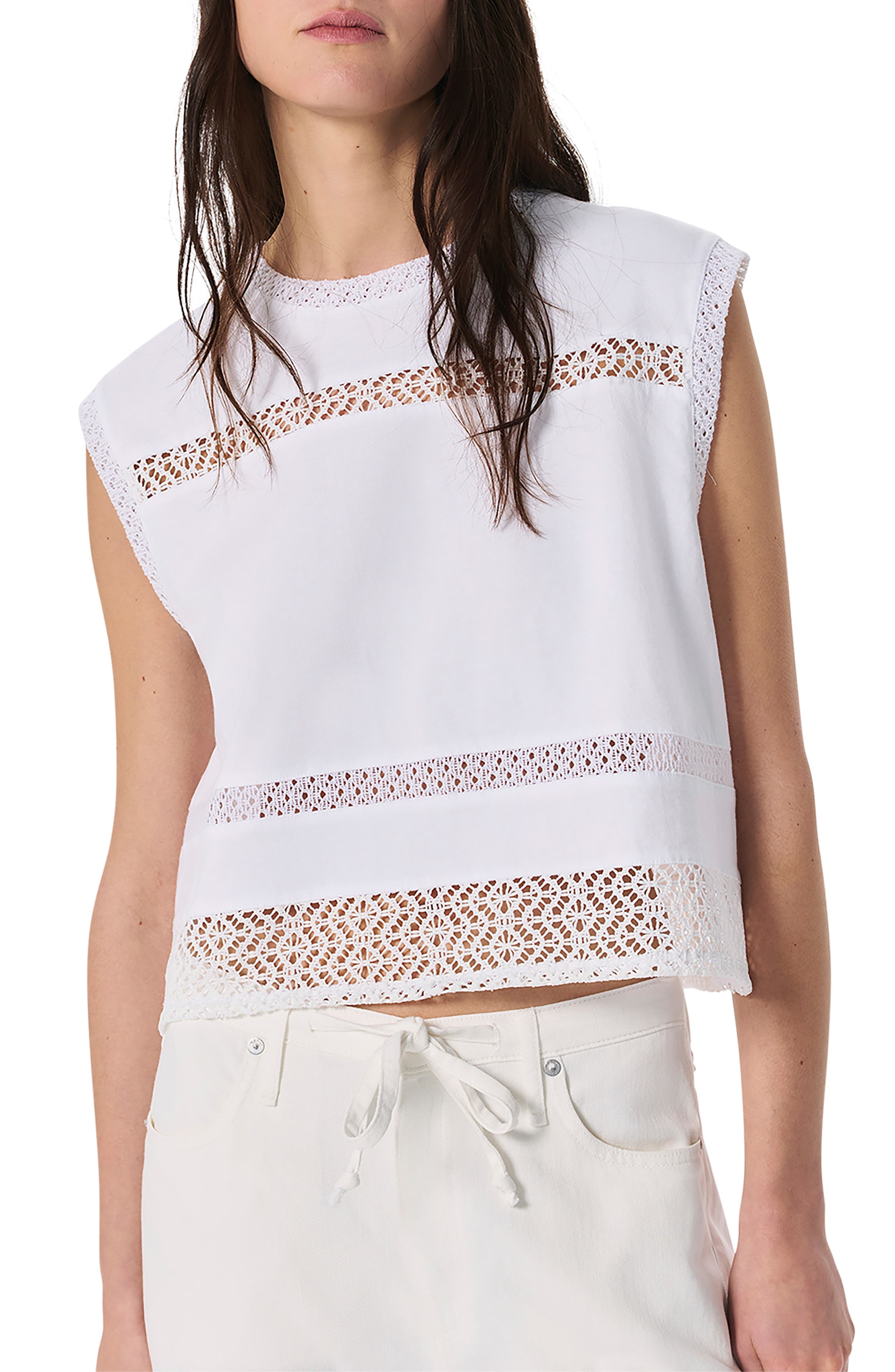rag & bone Rosie Muscle Tank in White at Nordstrom - 7