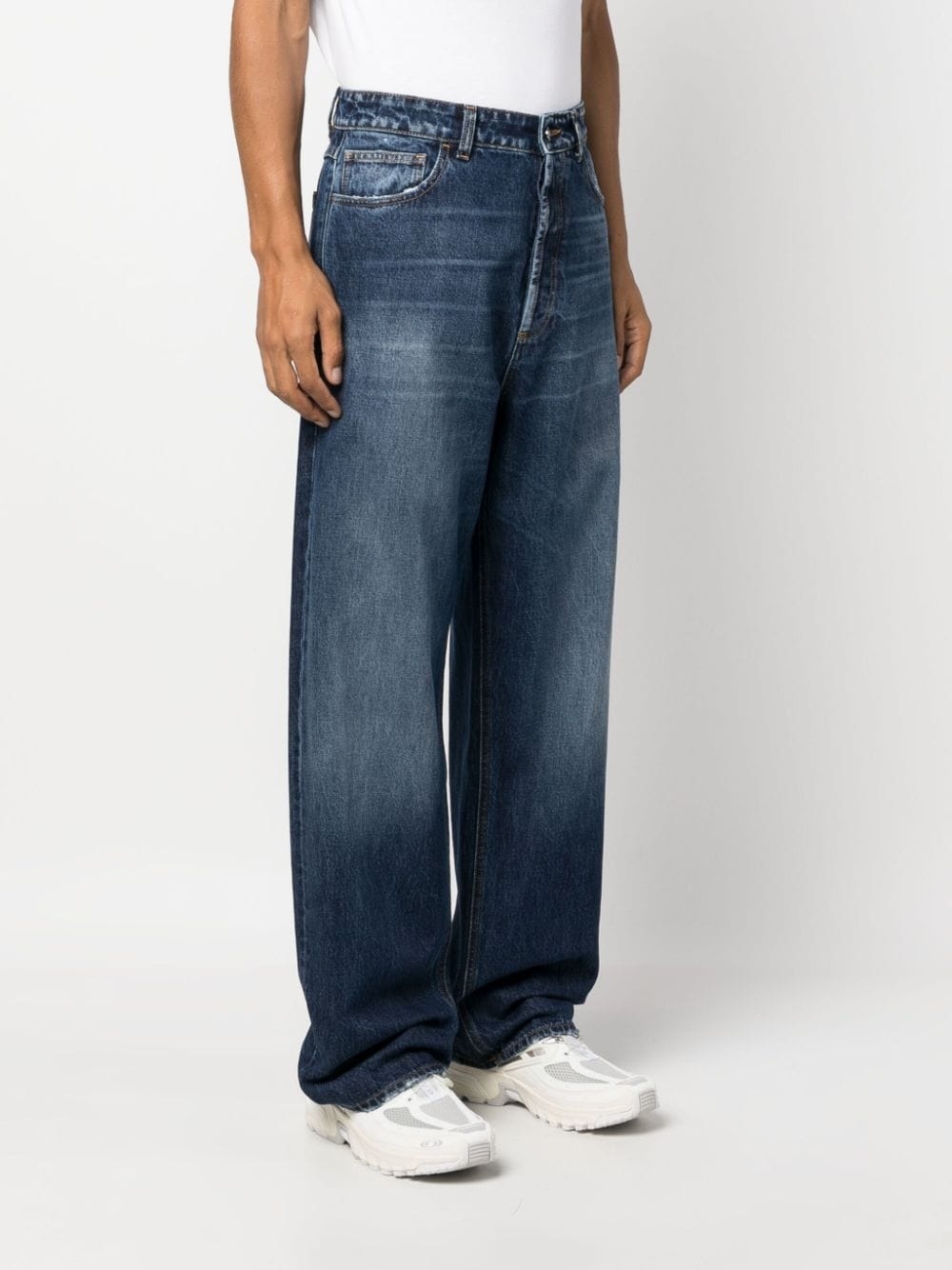 vintage-wash wide-leg jeans - 3