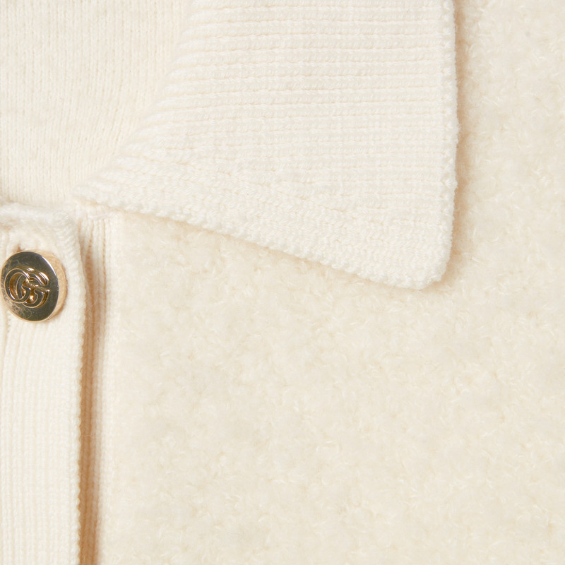 Wool bouclé polo cardigan 6