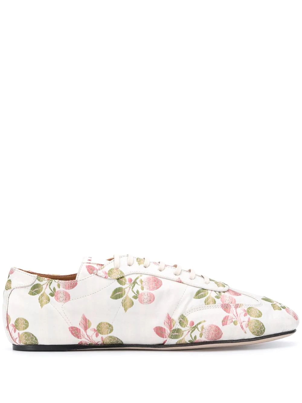 floral jacquard low-top sneakers - 1