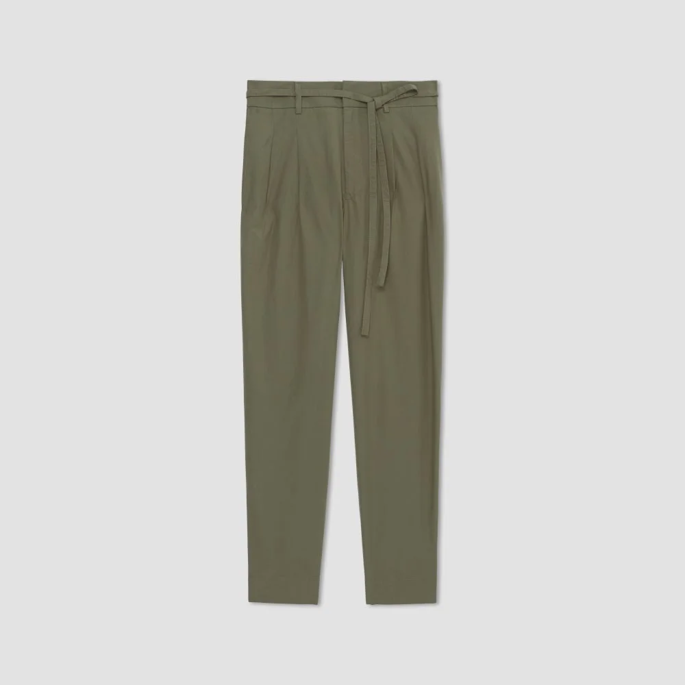 THE POPLIN PLEATED TAPER PANT - 1