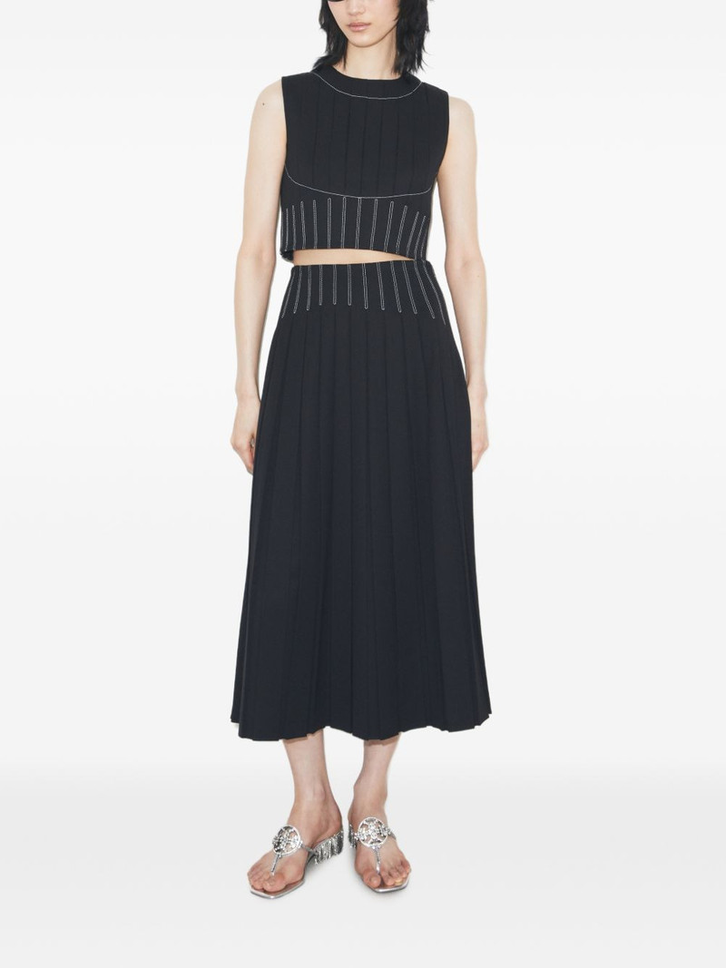 TORY BURCH wool twill pleated skirt outlook