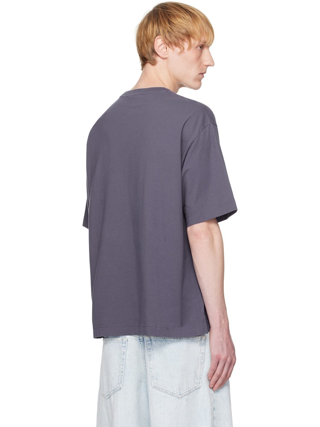 Navy Chillax Print Oversize T-shirt - 3