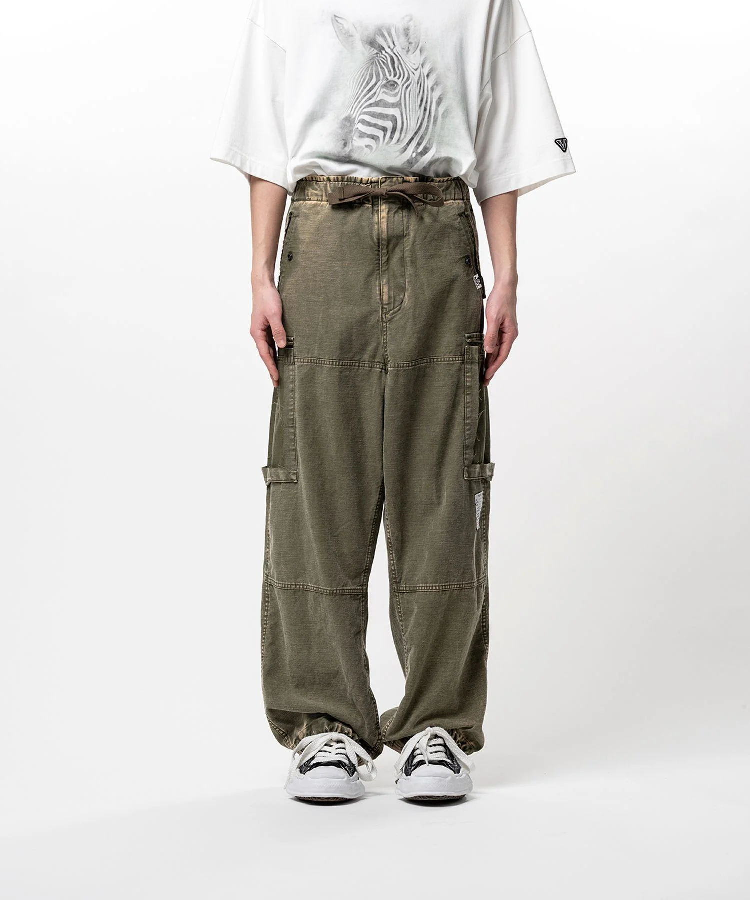 Cotton Satin Cargo Pants - 1