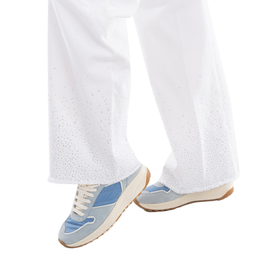 JW Anderson Twisted Workwear Crystal-Embellished Jeans - 2