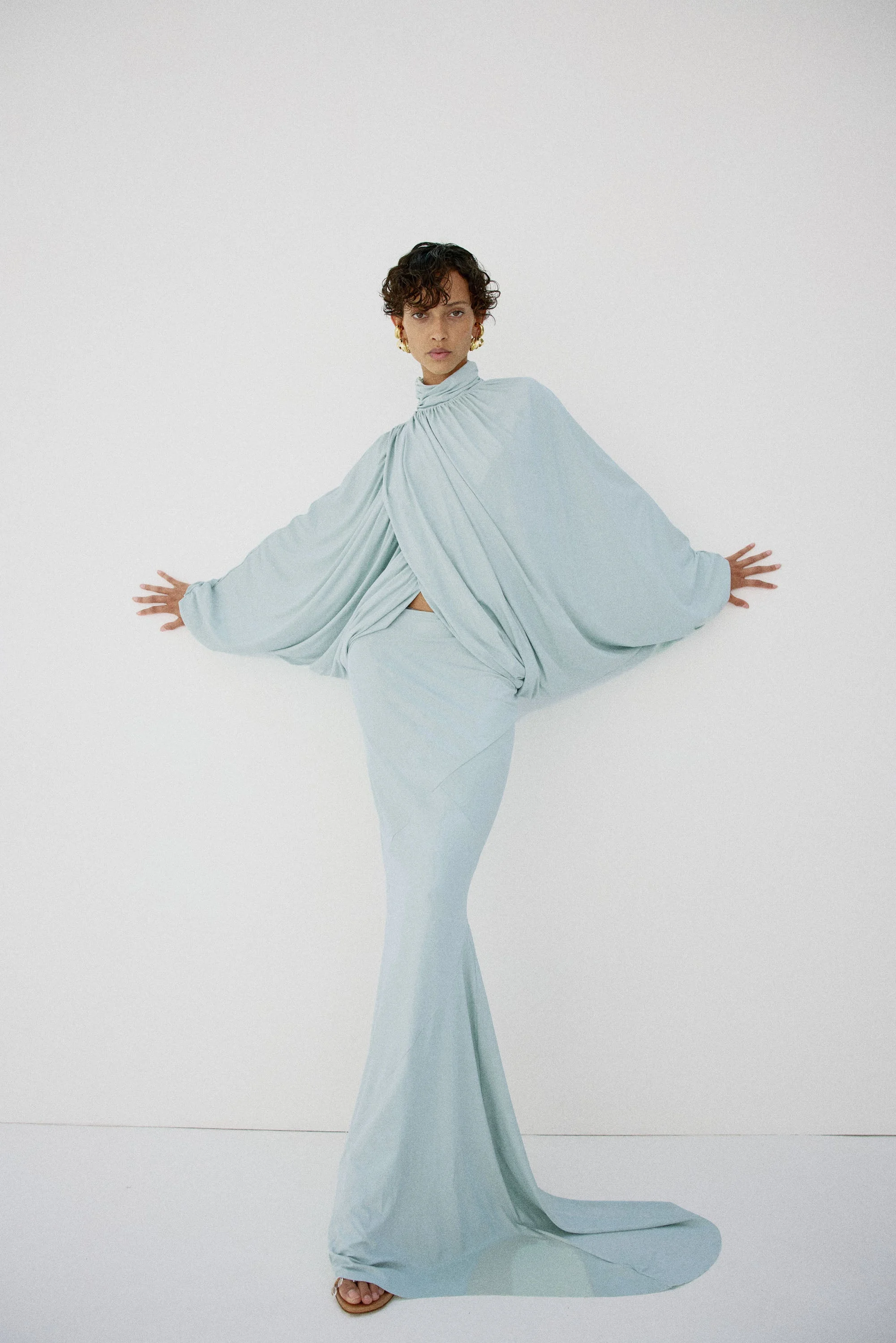 PACIFICA MAXI SKIRT IN ICE GREEN - 1