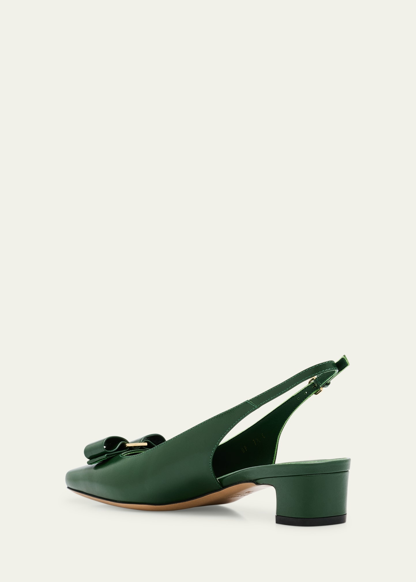 Rivada Leather Bow Slingback Pumps - 4