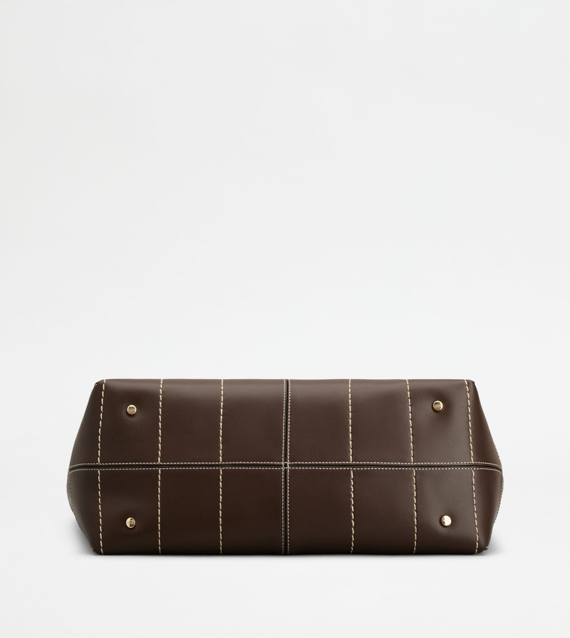 TOD'S DI BAG FOLIO IN LEATHER MEDIUM-SMALL - BROWN 4