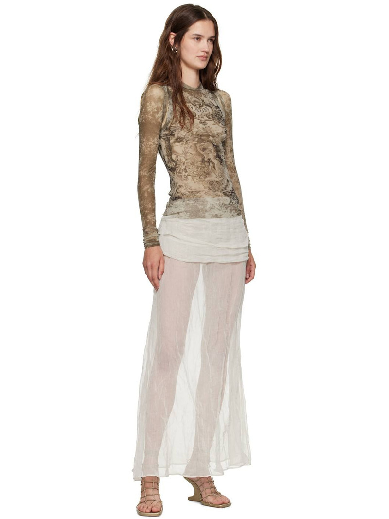 Jean Paul Gaultier Beige 'The Médaillon' Tank Top outlook