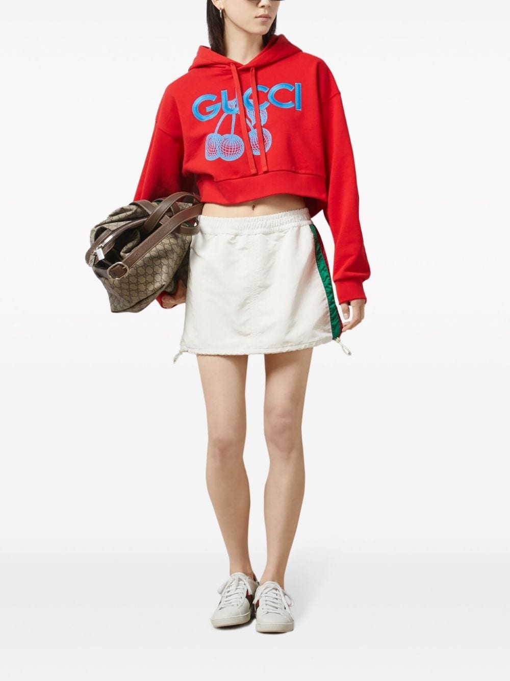 logo-embroidered cotton hoodie - 2