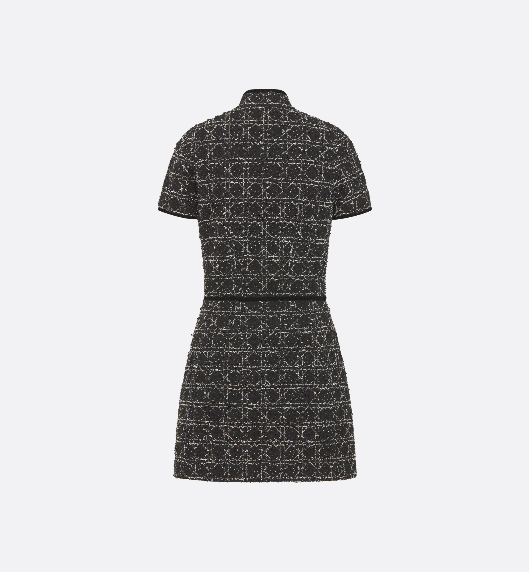 Short Macrocannage Flared Dress - 2