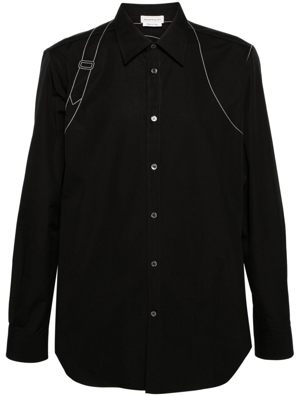 DECORATIVE-STITCHING COTTON SHIRT - 1