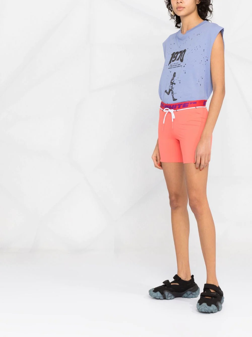 logo-waistband track shorts - 4