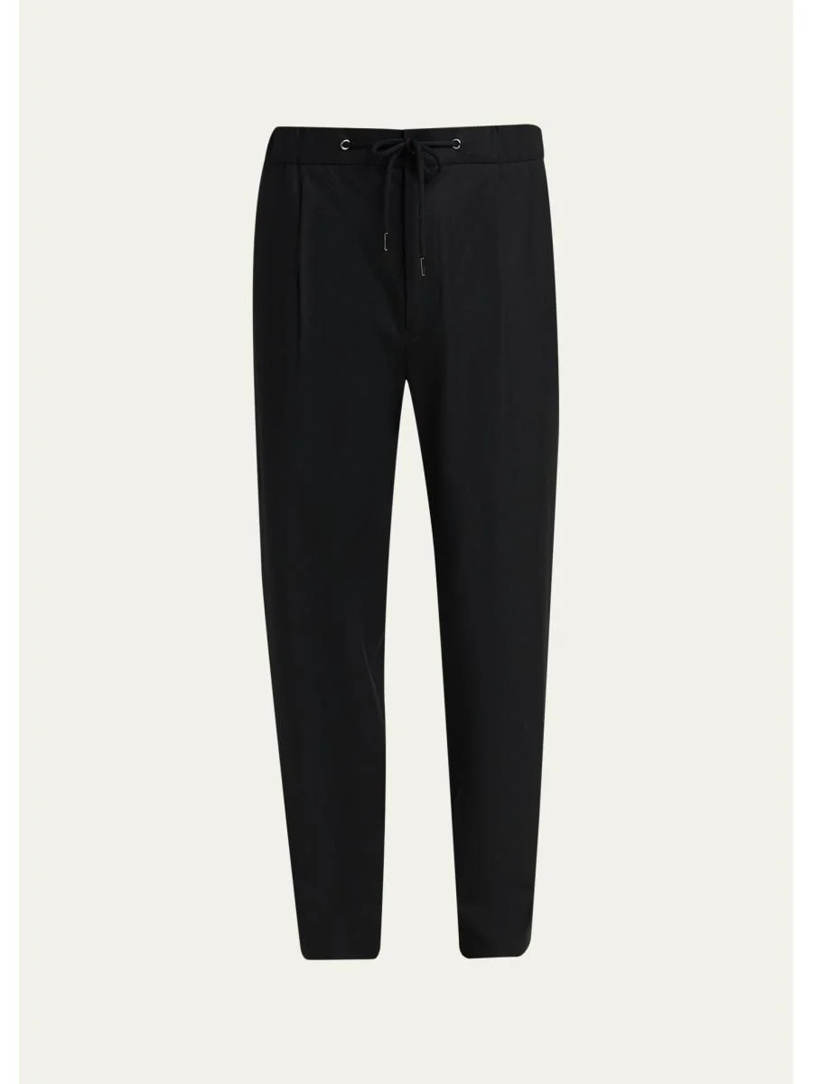 Men's Drawstring Stretch Cashmere Pants - 1