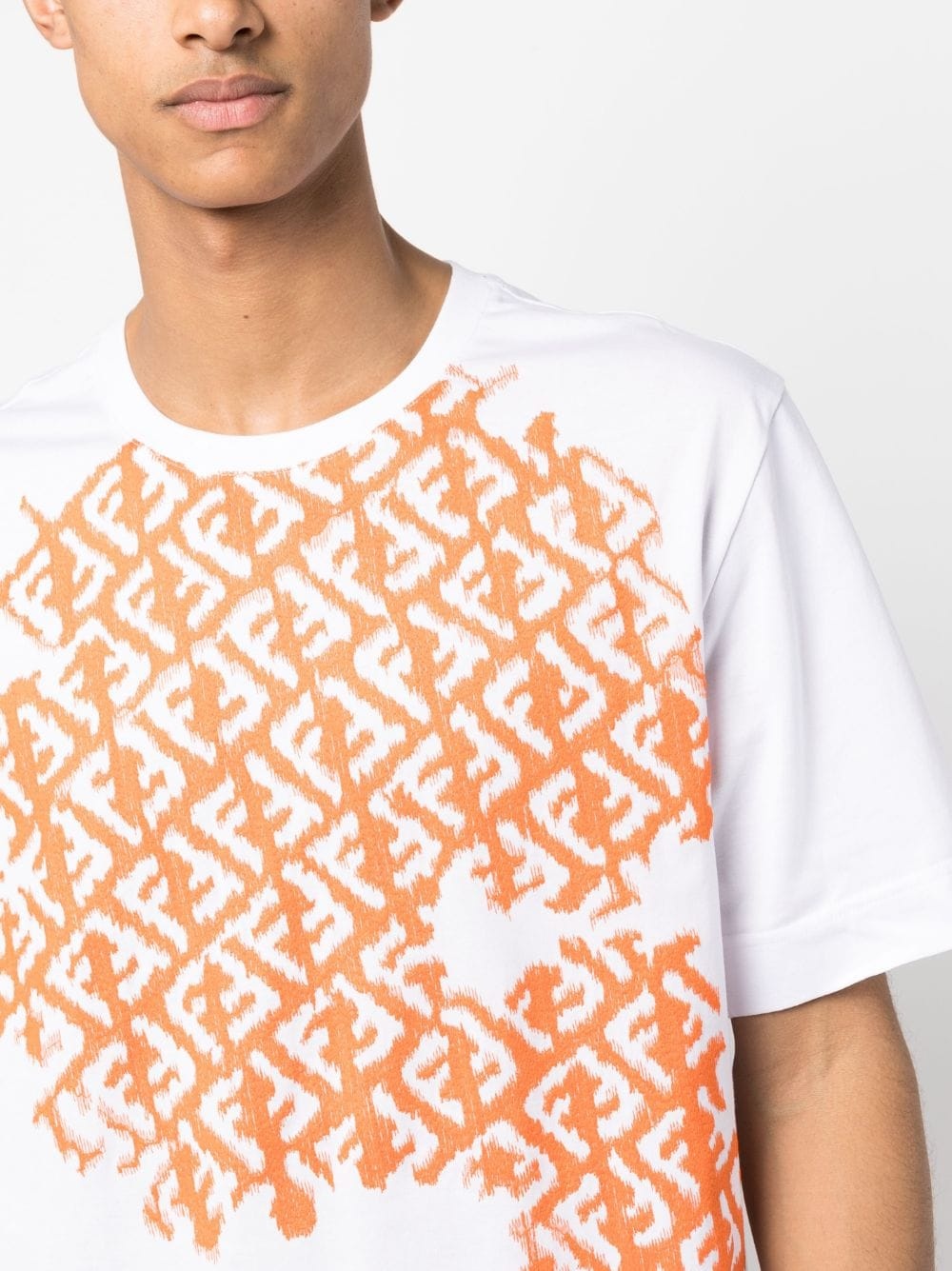 monogram-print crew-neck oversized T-shirt - 5