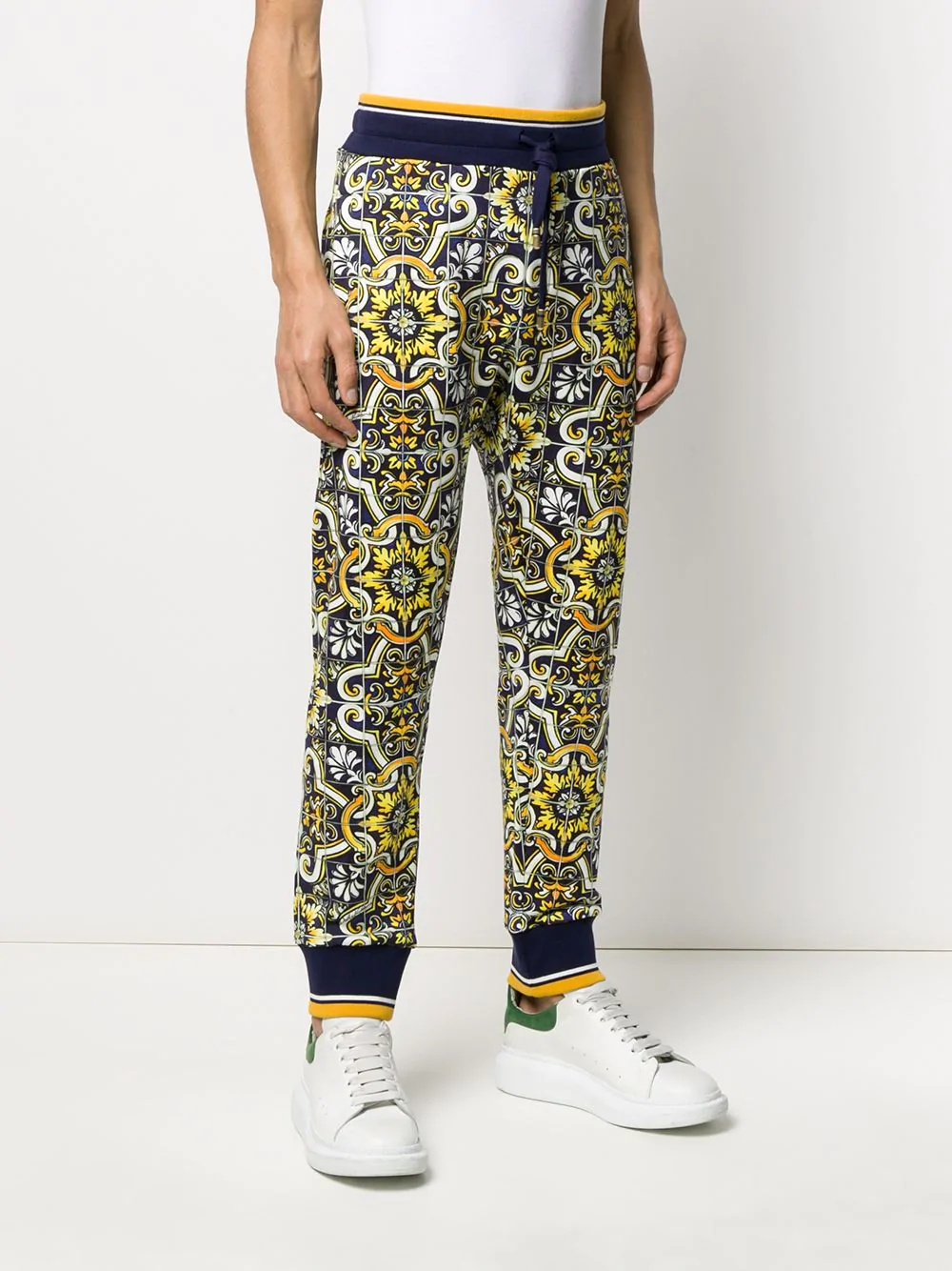 Maiolica print track pants - 3