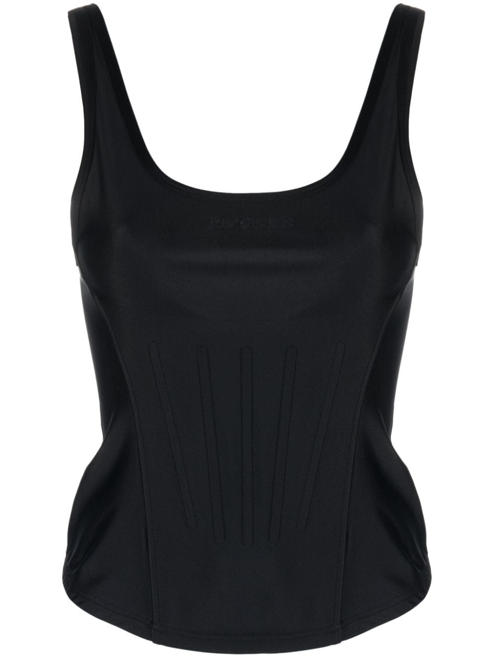 boned scoop-neck tank top - 1