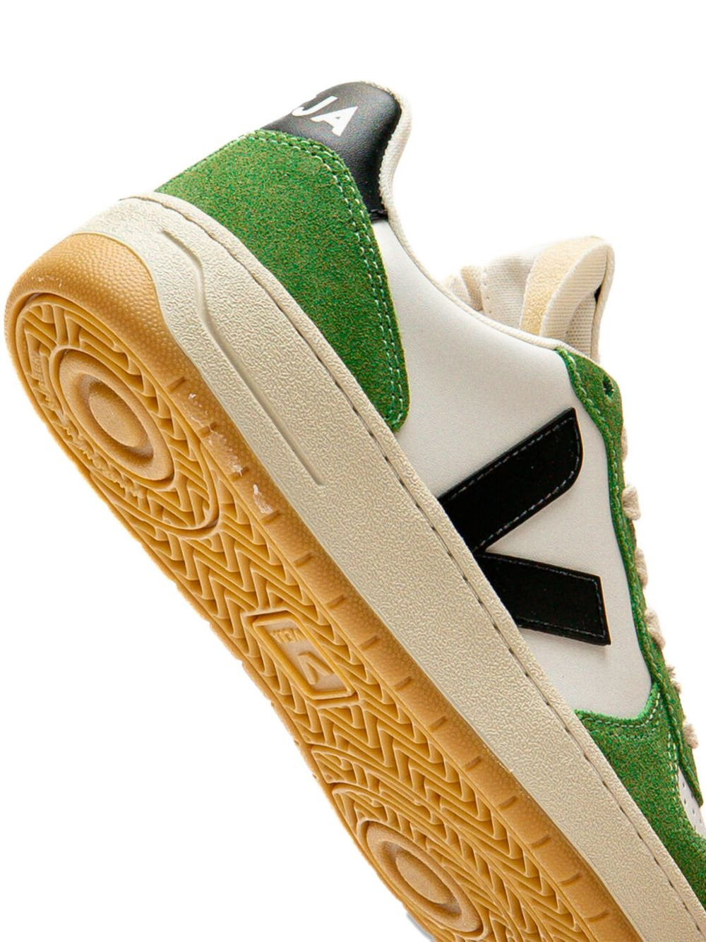 V-logo suede sneakers - 4