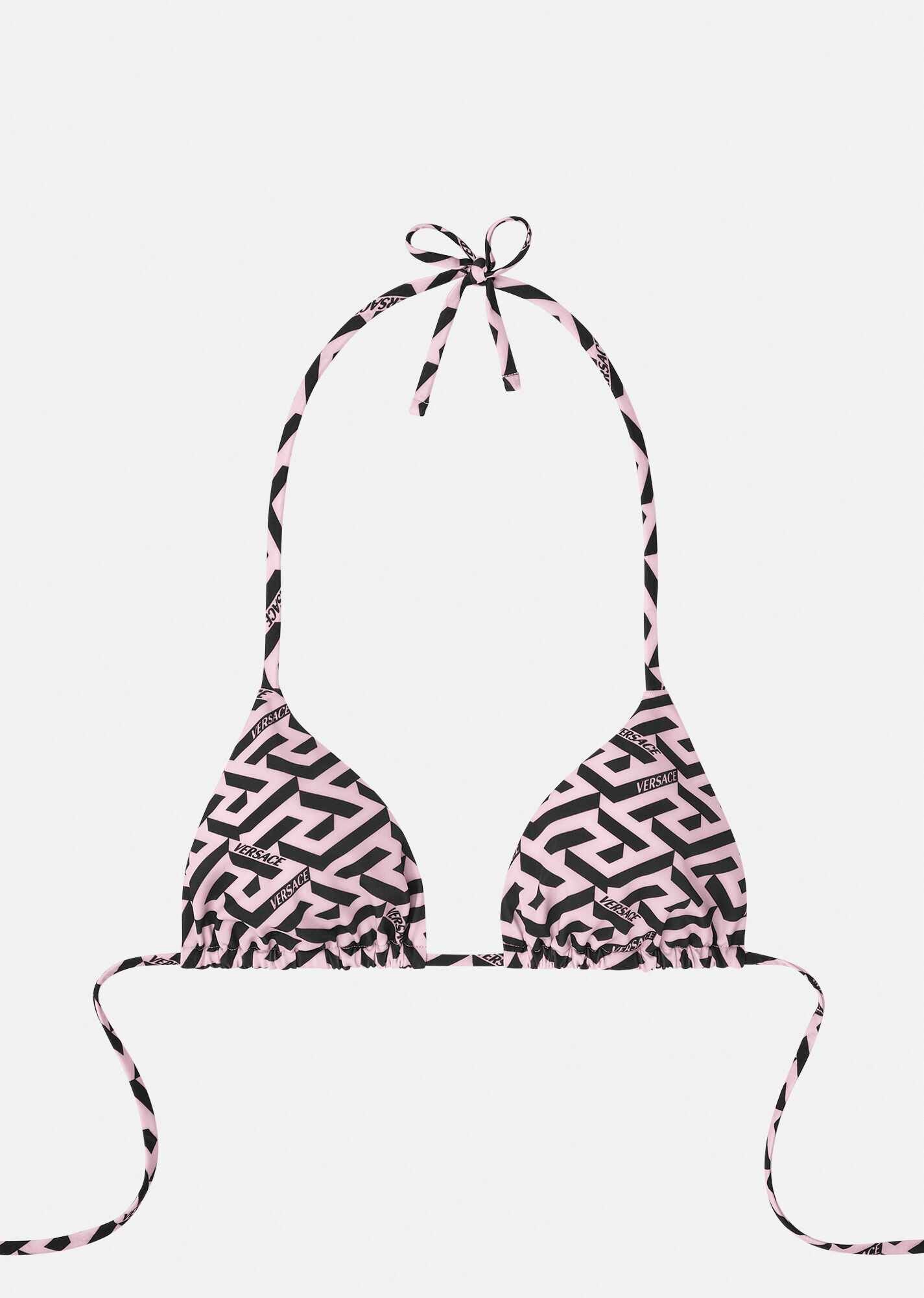Greca Signature Print Bikini Top - 1