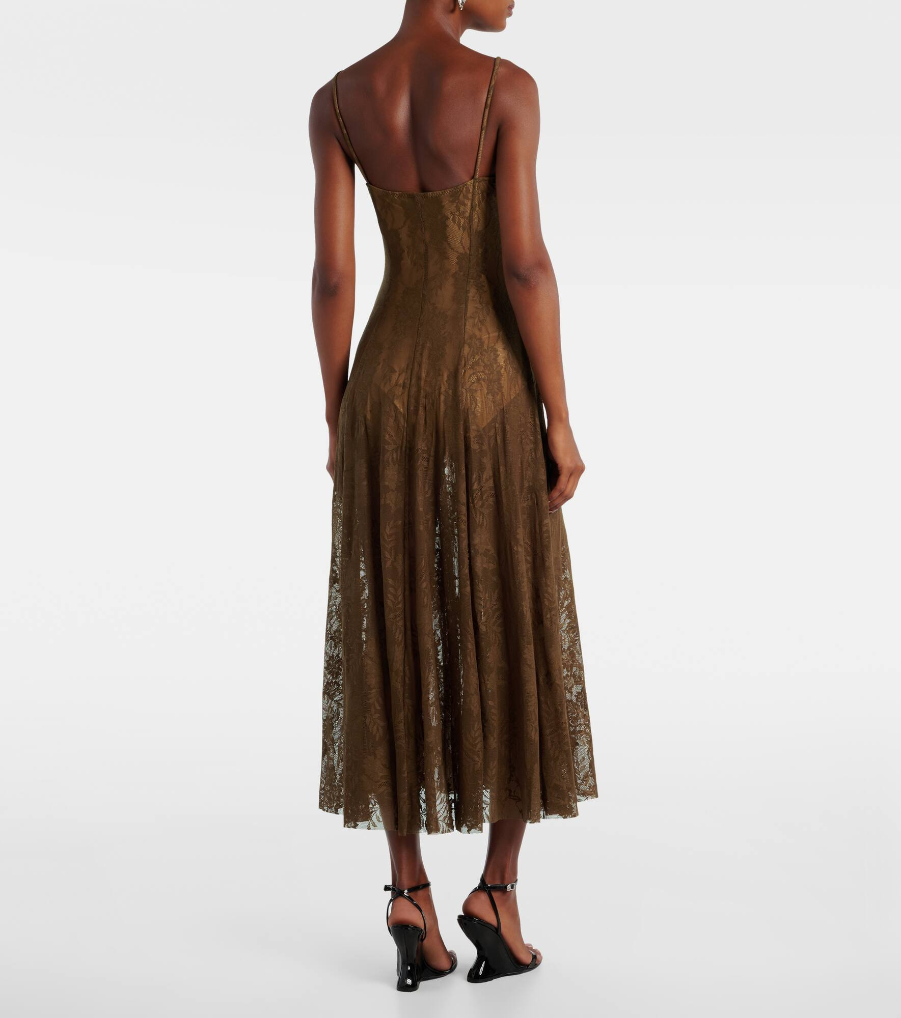 Lace midi dress - 3