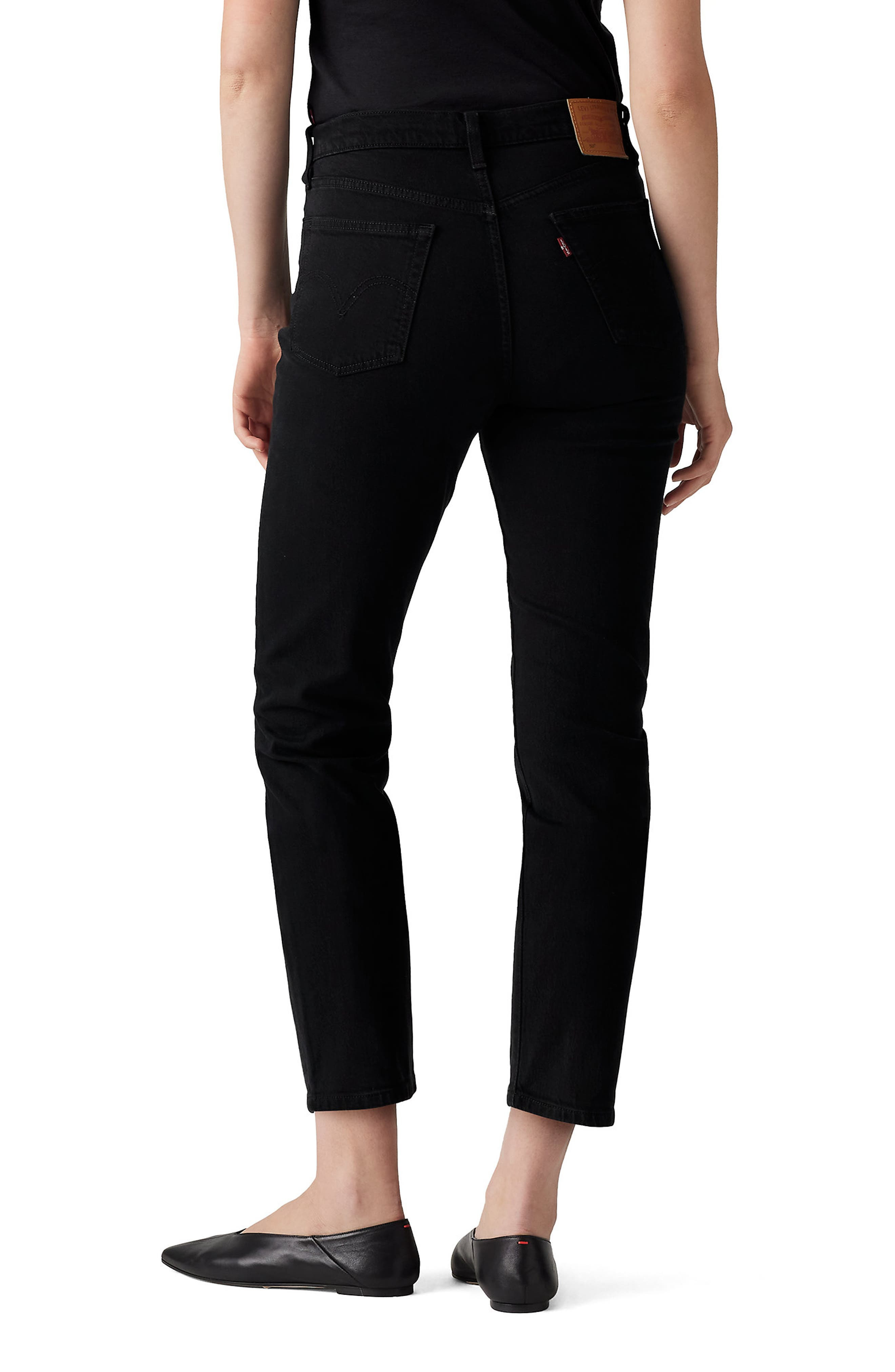 levi's 501® Original Crop Straight Leg Jeans in Black Sprout at Nordstrom - 2