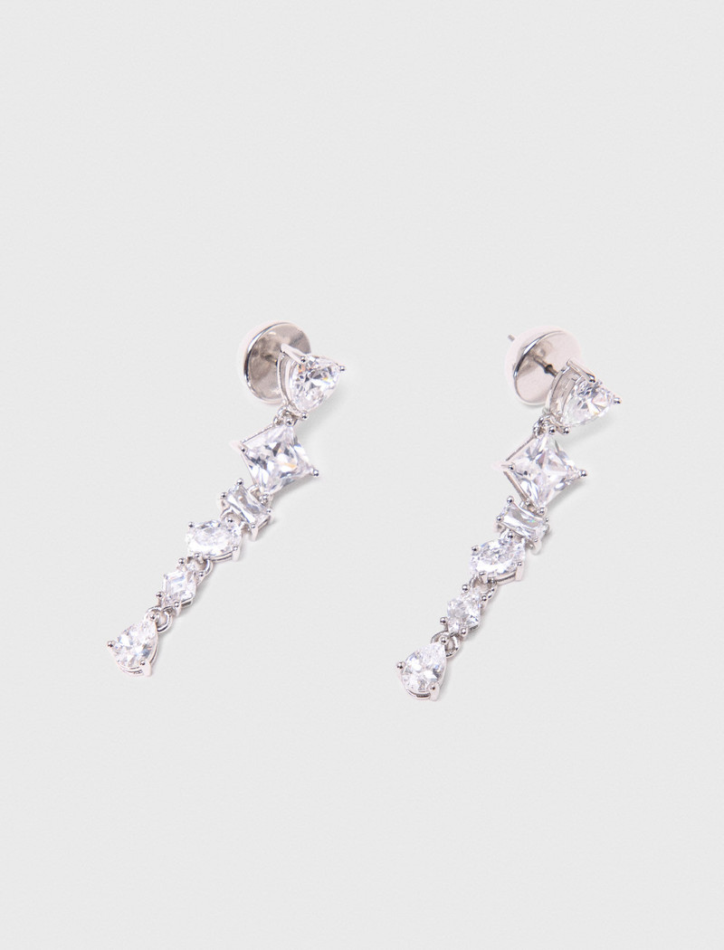 Rhinestone heart earrings 3