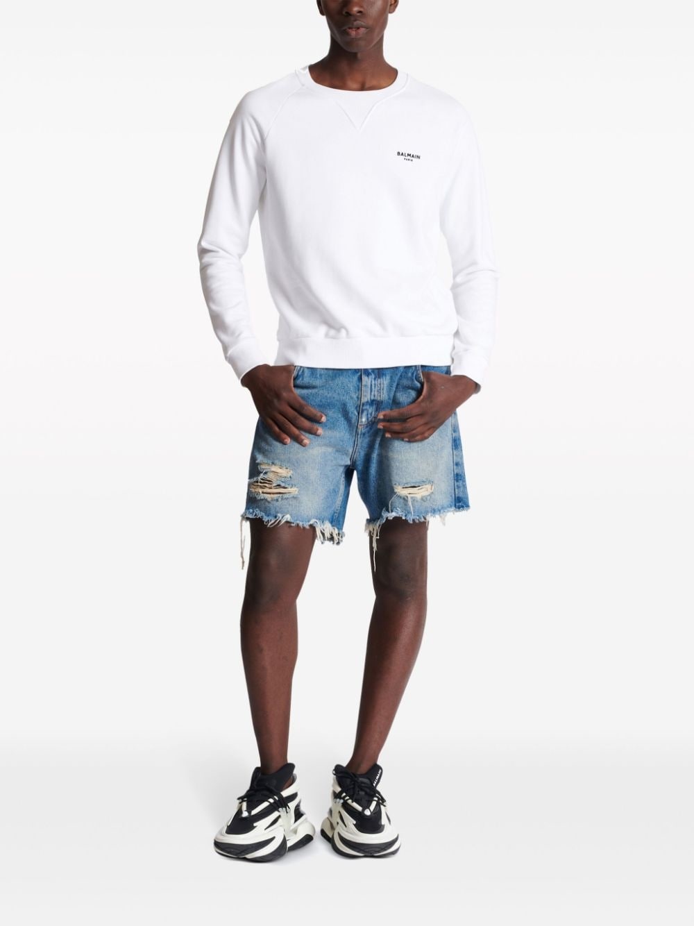 logo-print cotton sweatshirt - 2