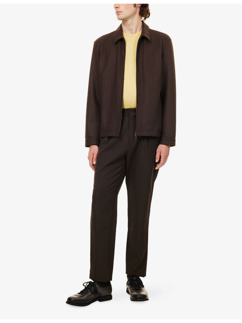 Sunspel Boiled Pointed-Collar Wool Harrington Jacket outlook