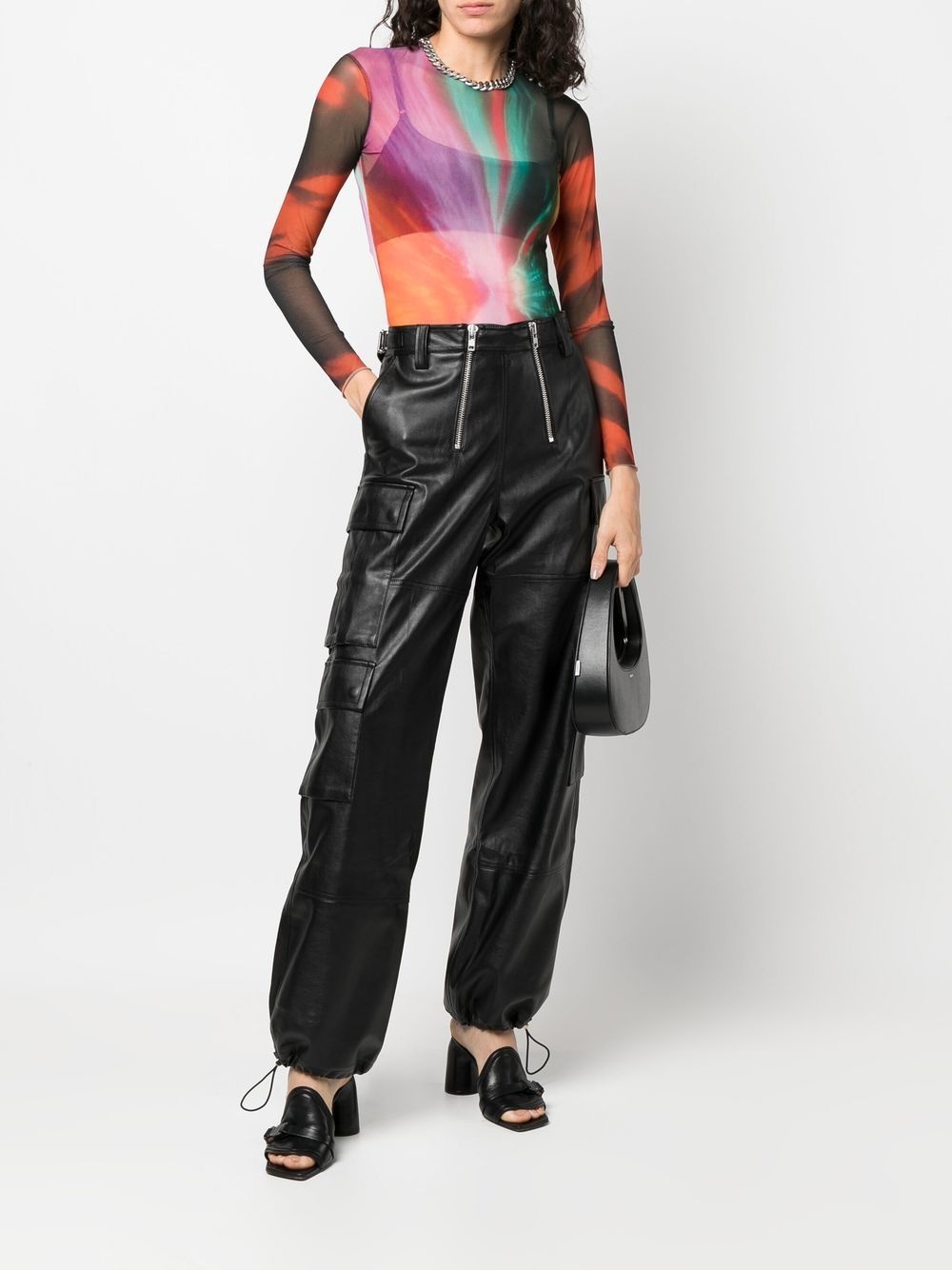 straight-leg biker trousers - 3