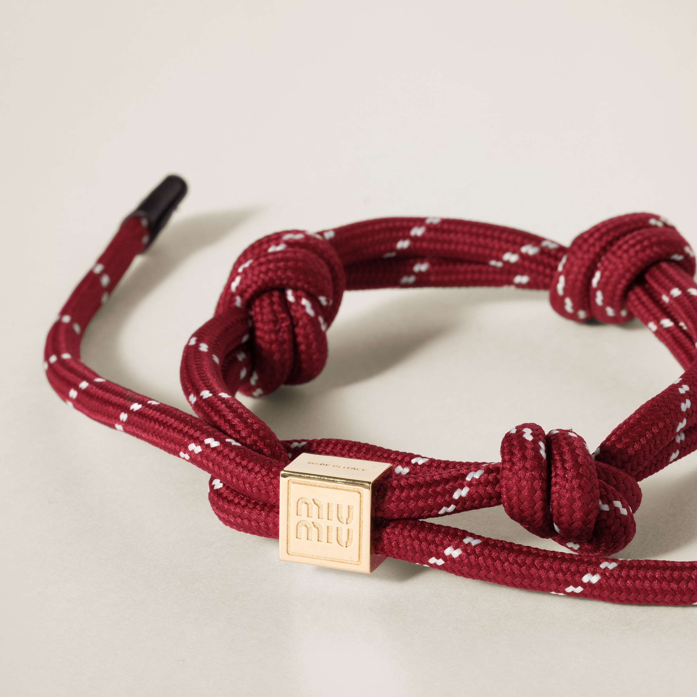ブレスレット MIUMIU CORD AND NYLON BRACELET Miu Miu Cord and nylon bracelet | REVERSIBLE