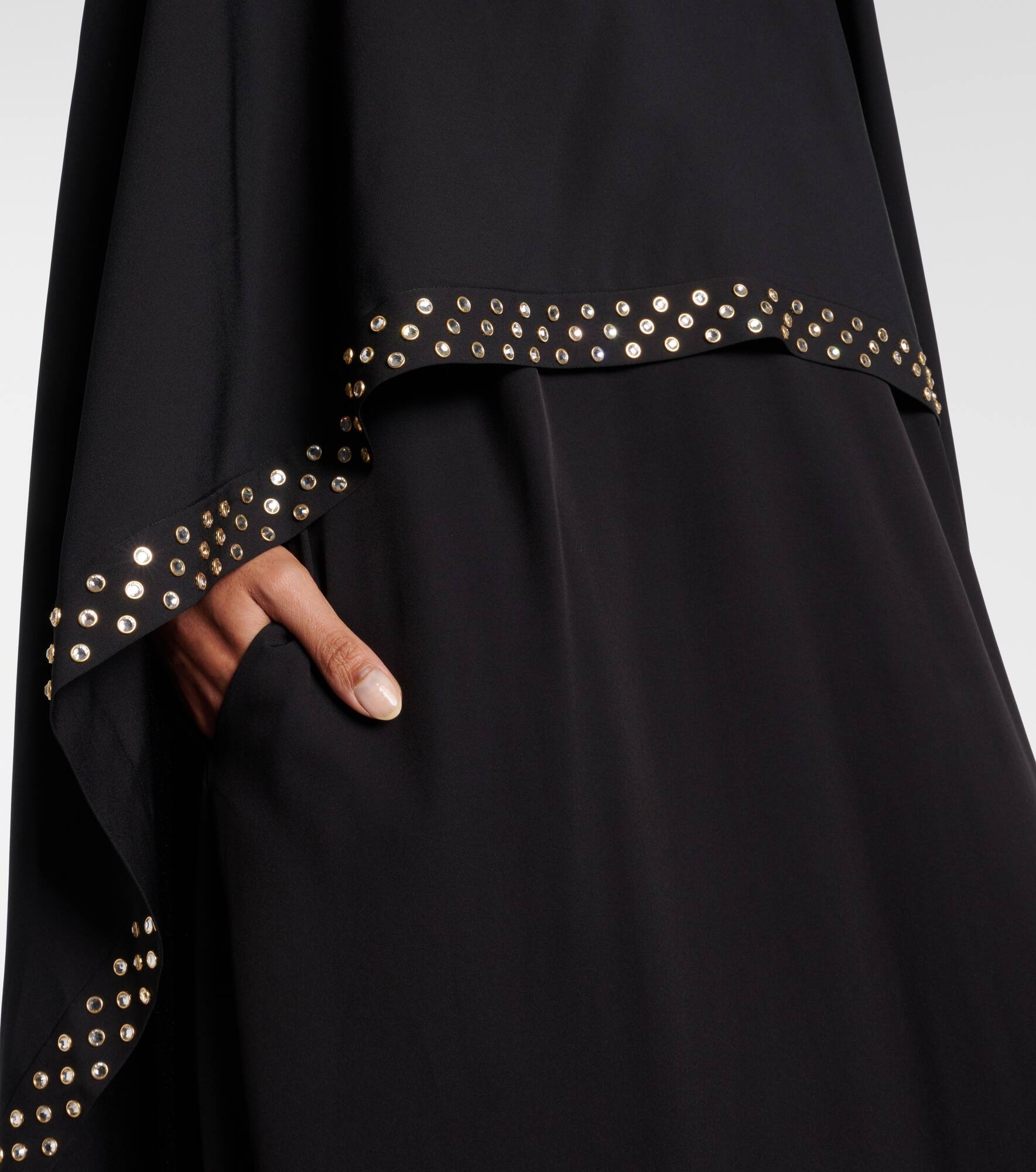 Embellished caped maxi dress - 5