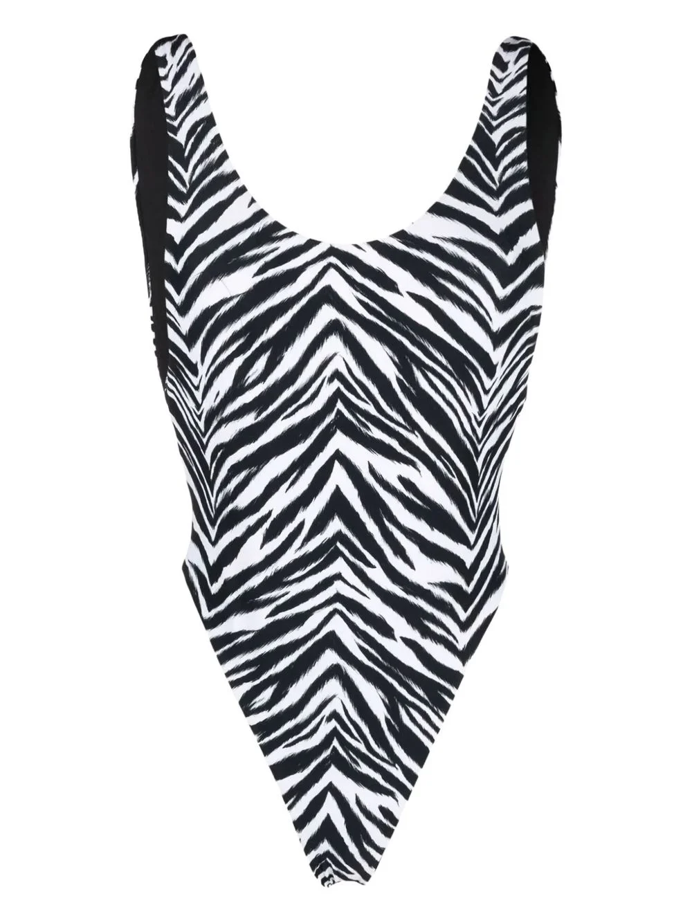 zebra-print swimsuit - 1