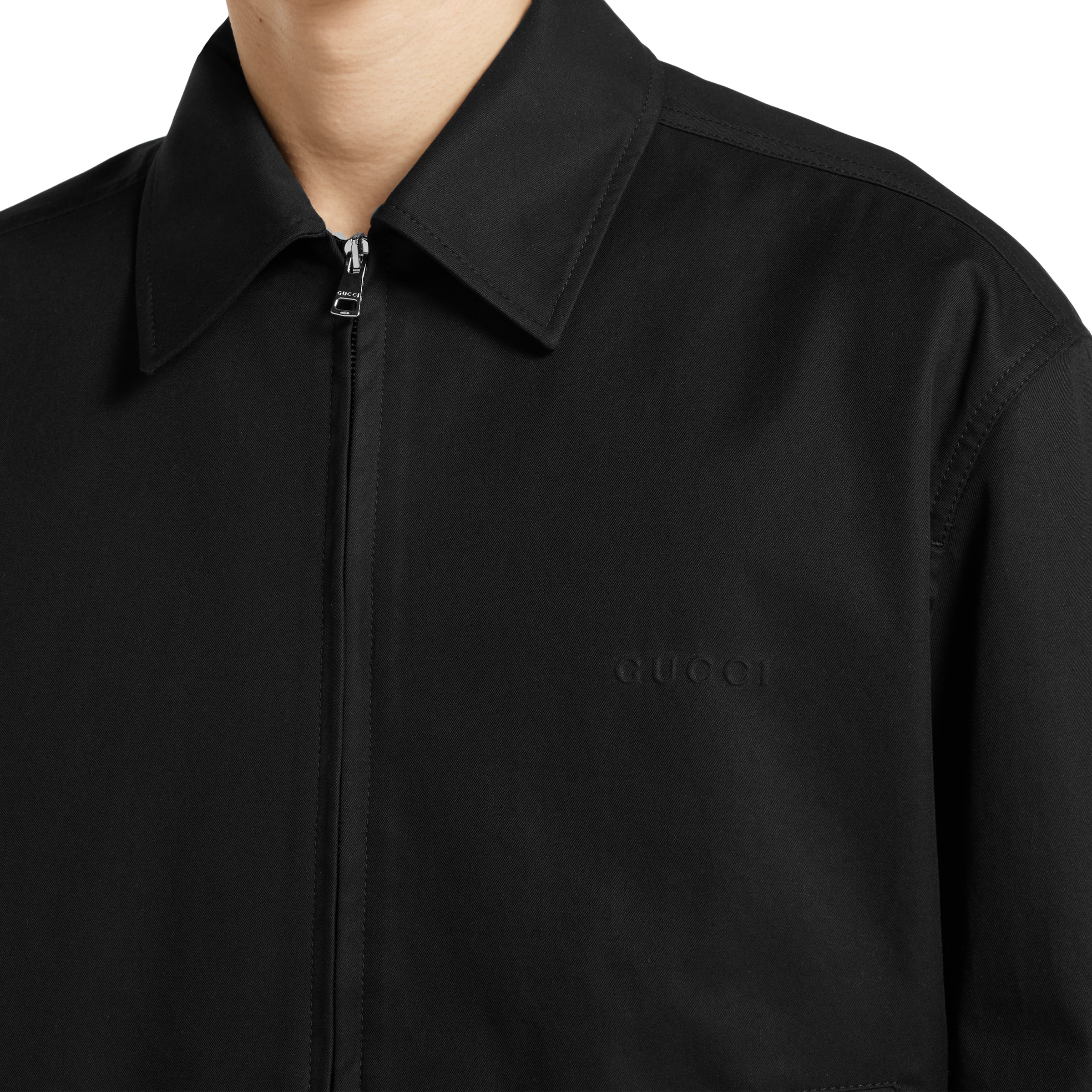 Cotton twill jacket with Web detail - 5