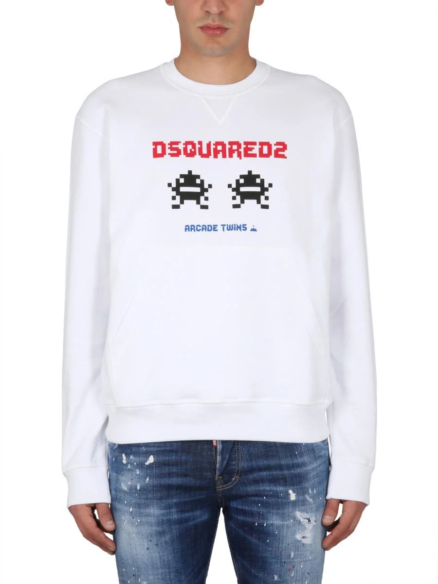 DSQUARED2 SWEATSHIRT WITH LOGO PRINT - 1