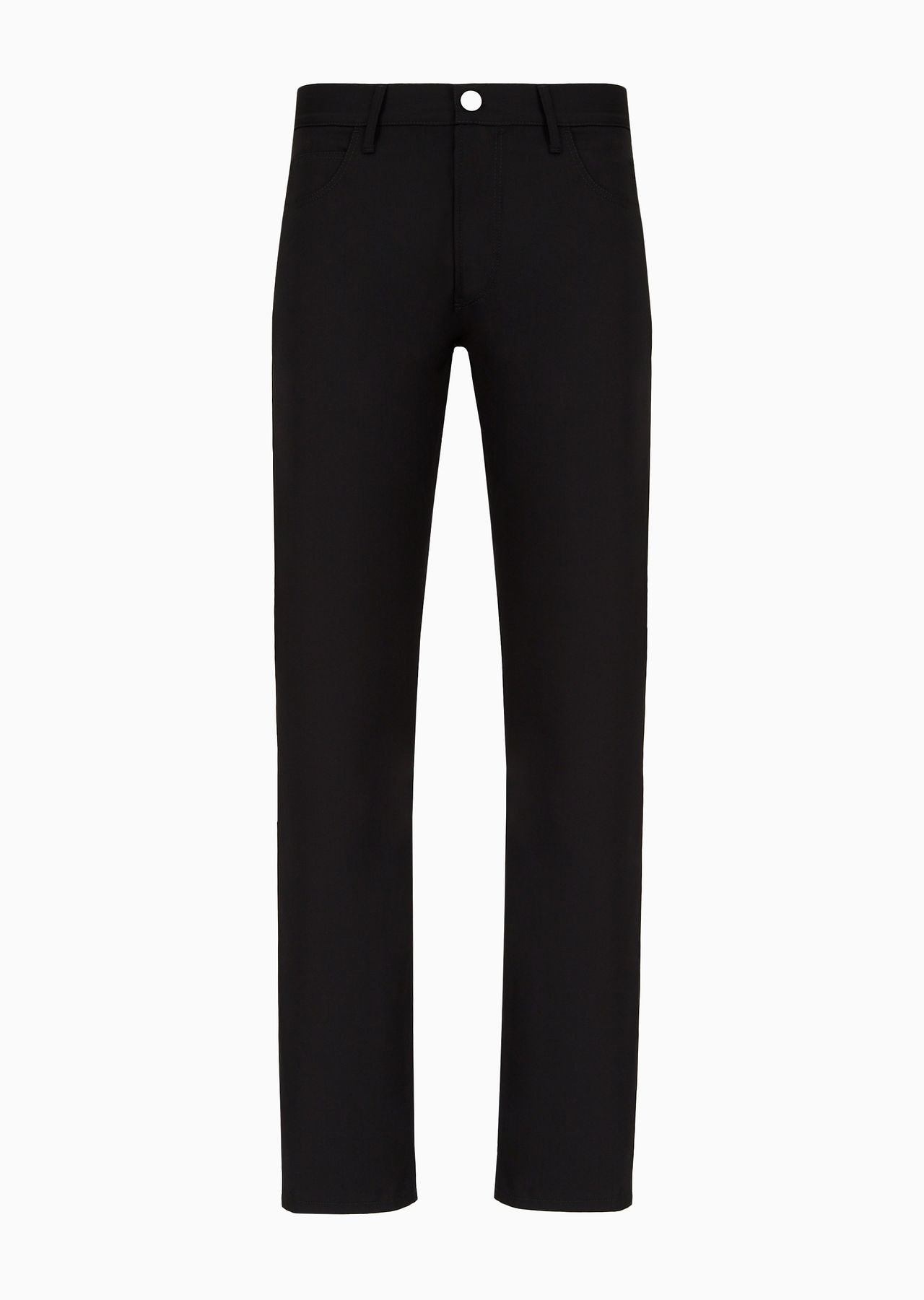 Five-pocket, regular-fit, virgin-wool trousers - 1