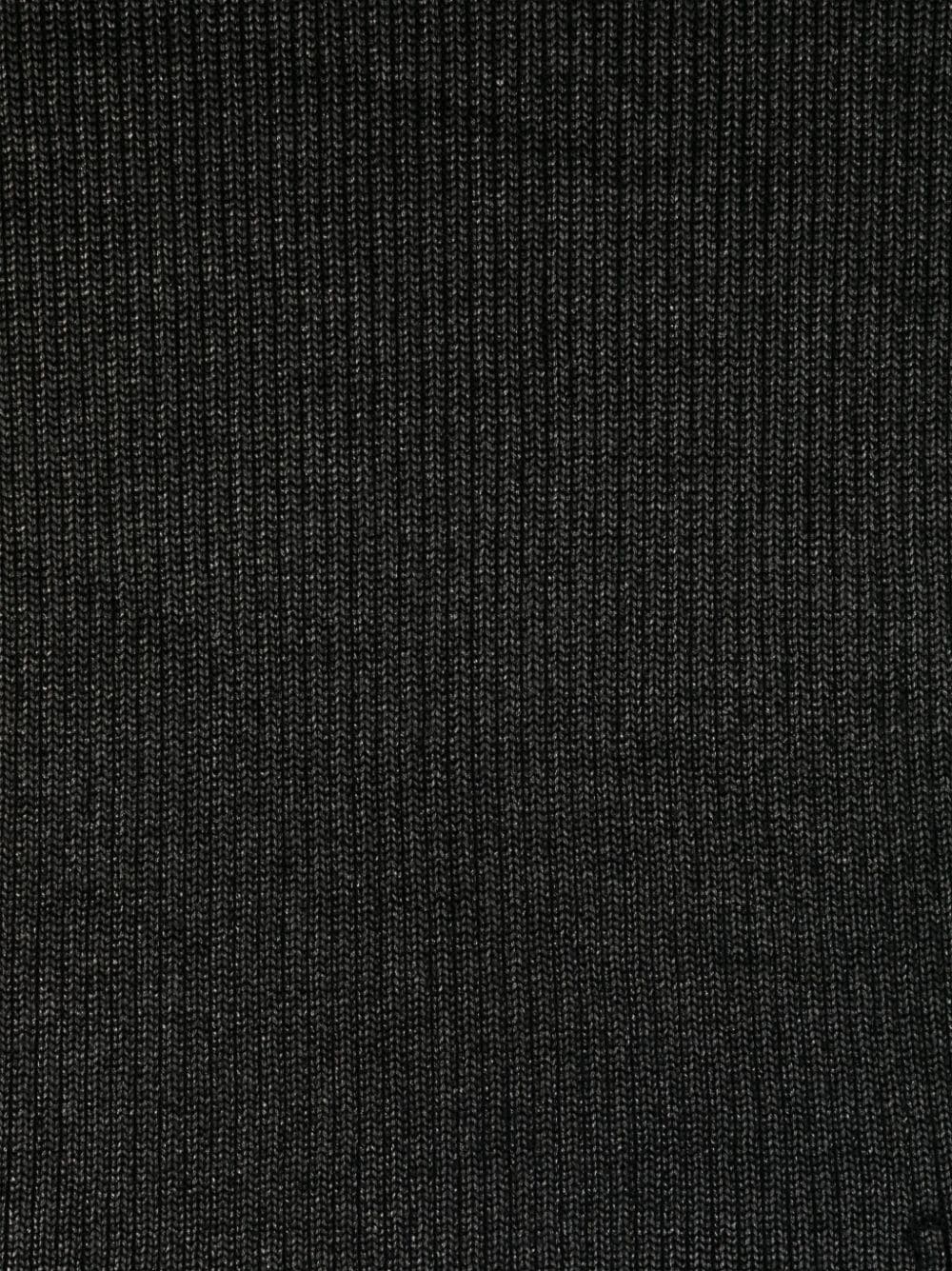 ribbed circular-design scarf - 2